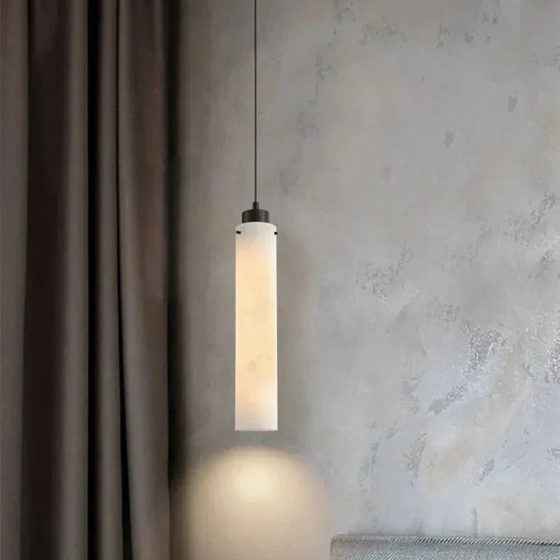 Simple marble pendant lamp - Dia 2.7”(7cm) x H 9.8”(25cm)Copper & White MarbleBlushlighting