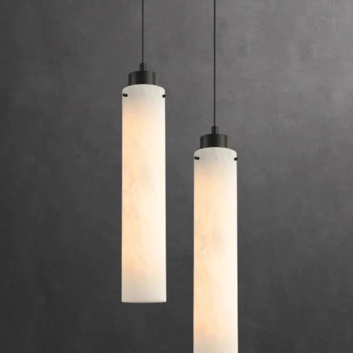 Simple marble pendant lamp - Dia 2.7”(7cm) x H 9.8”(25cm)Copper & White MarbleBlushlighting