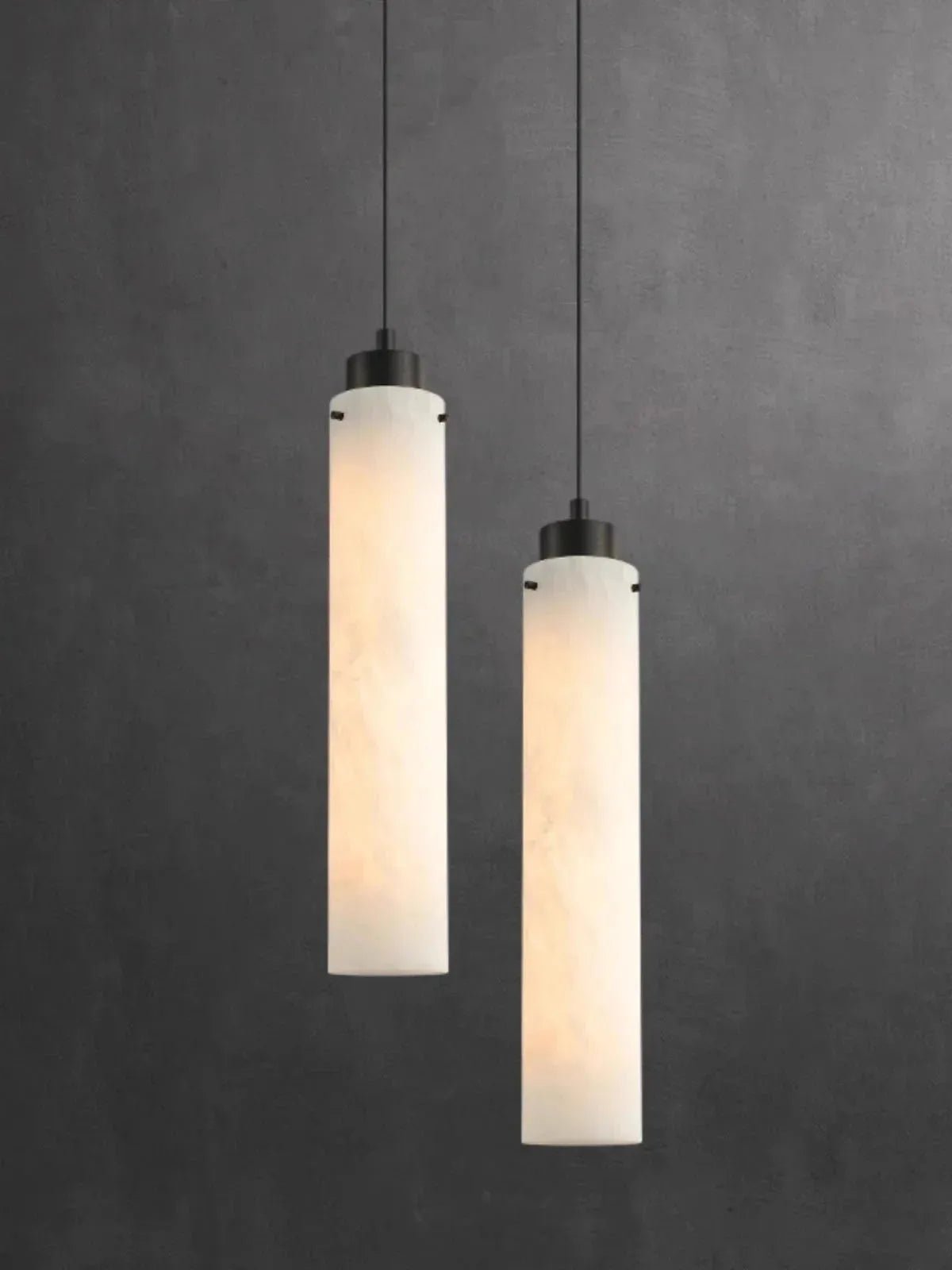Simple marble pendant lamp - Dia 2.7”(7cm) x H 9.8”(25cm)Copper & White MarbleBlushlighting