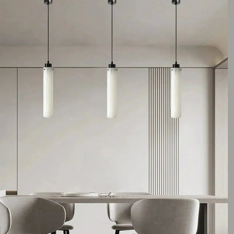 Simple marble pendant lamp - Dia 2.7”(7cm) x H 9.8”(25cm)Copper & White MarbleBlushlighting