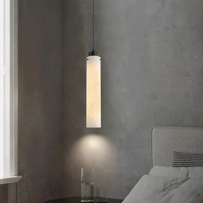 Simple marble pendant lamp - Dia 2.7”(7cm) x H 9.8”(25cm)Copper & White MarbleBlushlighting