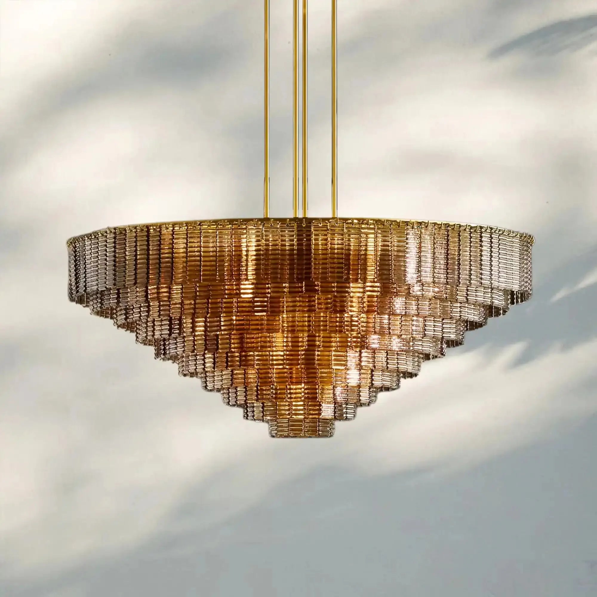 Sirena Smoke Round Chandelier 41" 52‘’ 65‘’-