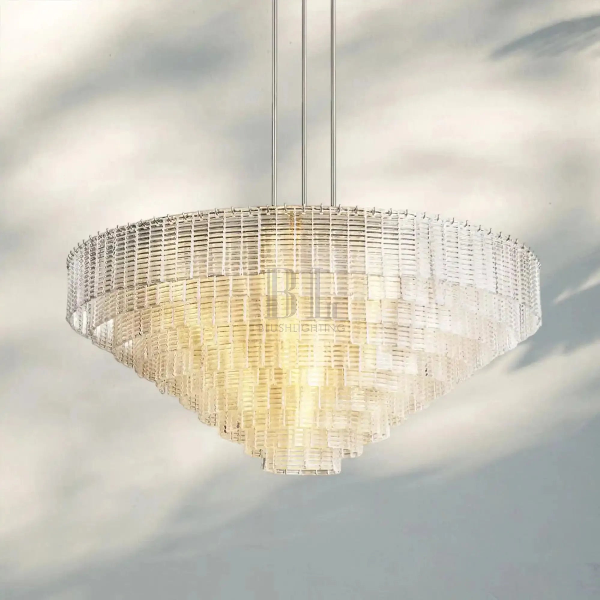 Sirena Smoke Round Chandelier 41" 52‘’ 65‘’-