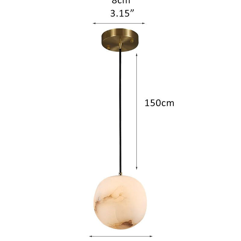 Small Alabaster Cluster Globes Ceiling Pendant Light For High Ceiling - 1-light-D13cm/D5.12"White + BrassBlushlighting