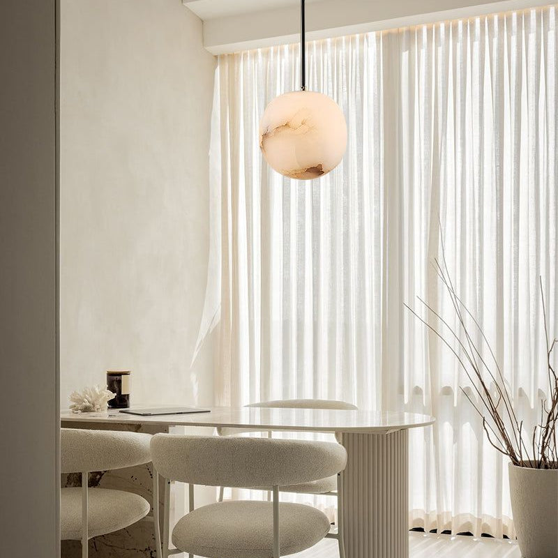 Small Alabaster Cluster Globes Ceiling Pendant Light For High Ceiling - 1-light-D10cm/D3.94"White + BrassBlushlighting
