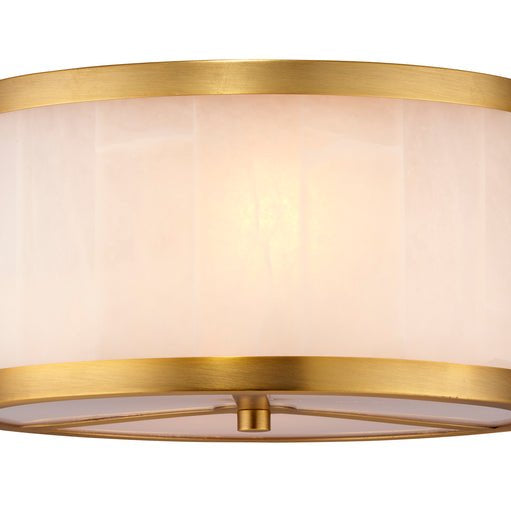 Small Upsala Alabaster Flush Mount Ceiling Light - Blushlighting