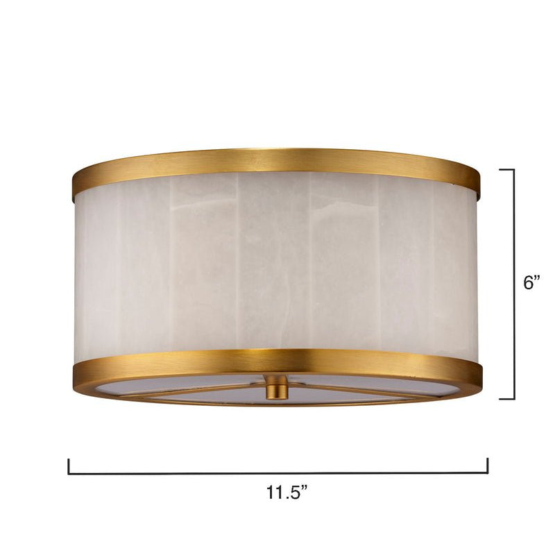 Small Upsala Alabaster Flush Mount Ceiling Light - Blushlighting