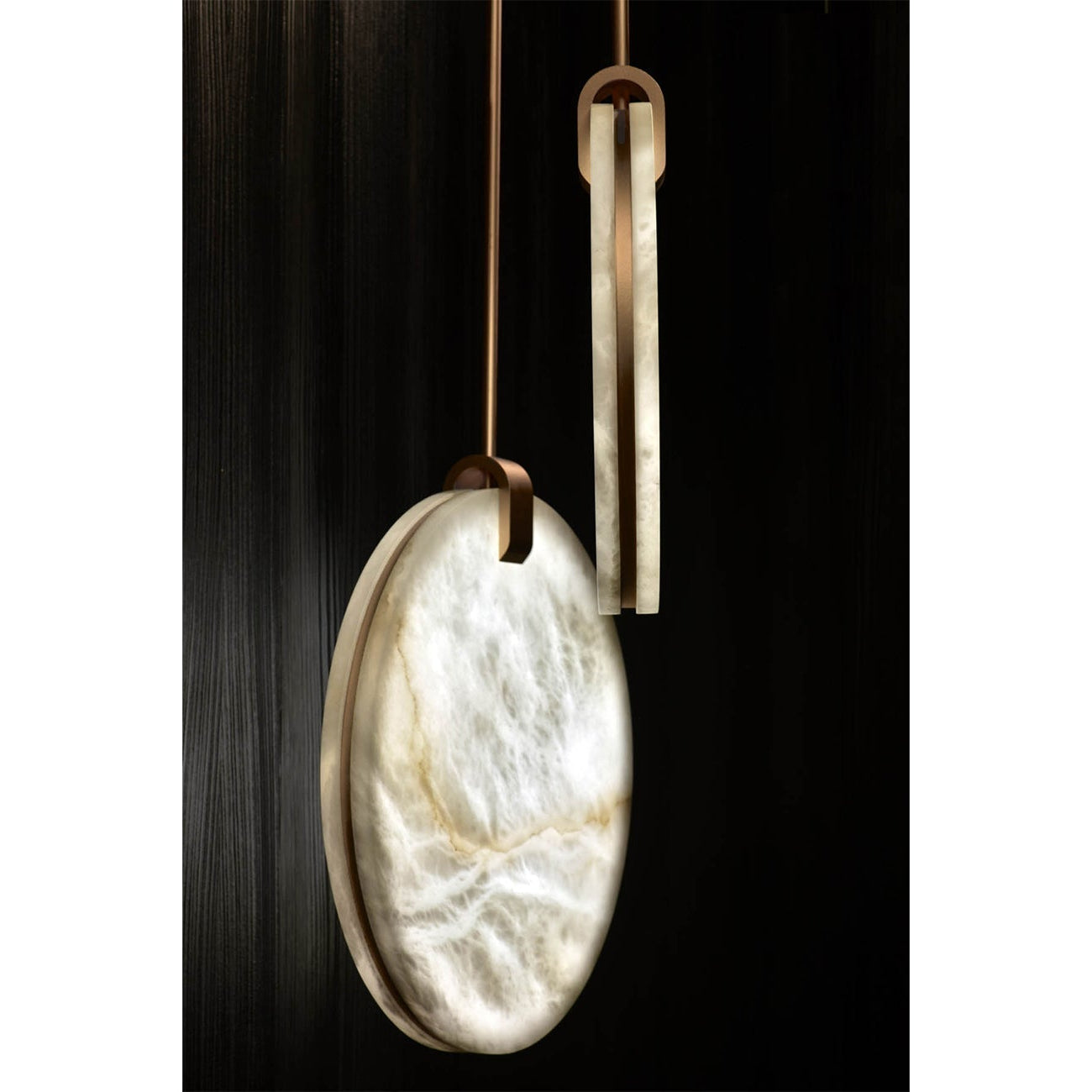 Soho Real Alabaster Disc Pendant Light, Pendant Lamp For Hallway, Staircase Pendant Light Kevinstudiolives