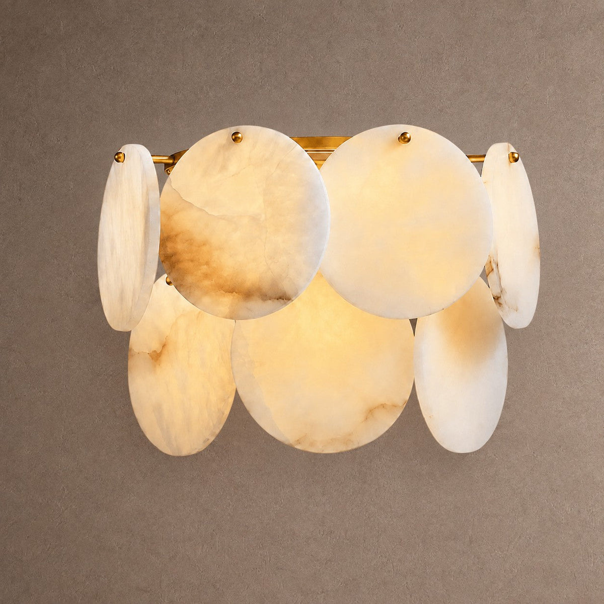Solara Round Wall Sconce - W12.60 × H10.63 × D6.69 inBlushlighting