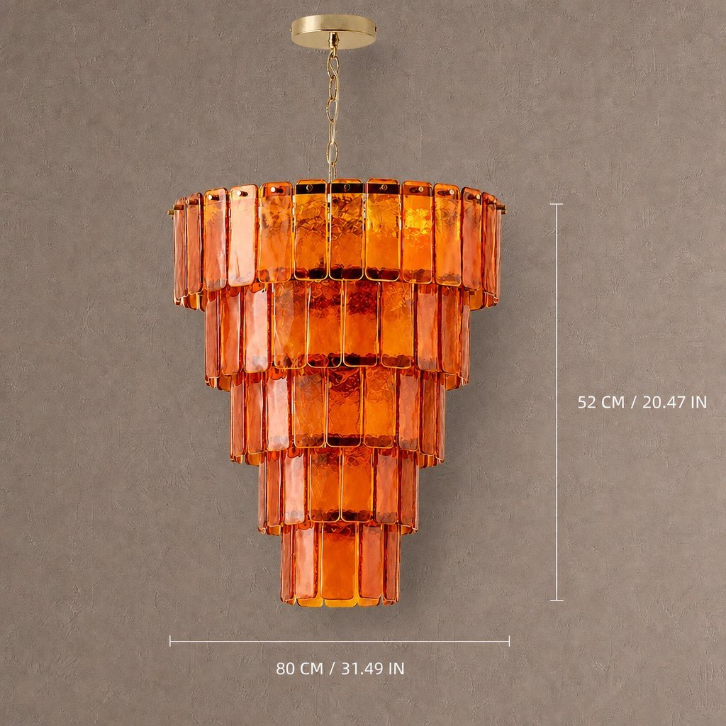 Solenne Ember Tiered Chandelier - 80 cm (31.5 in) / 5-TierBlushlighting