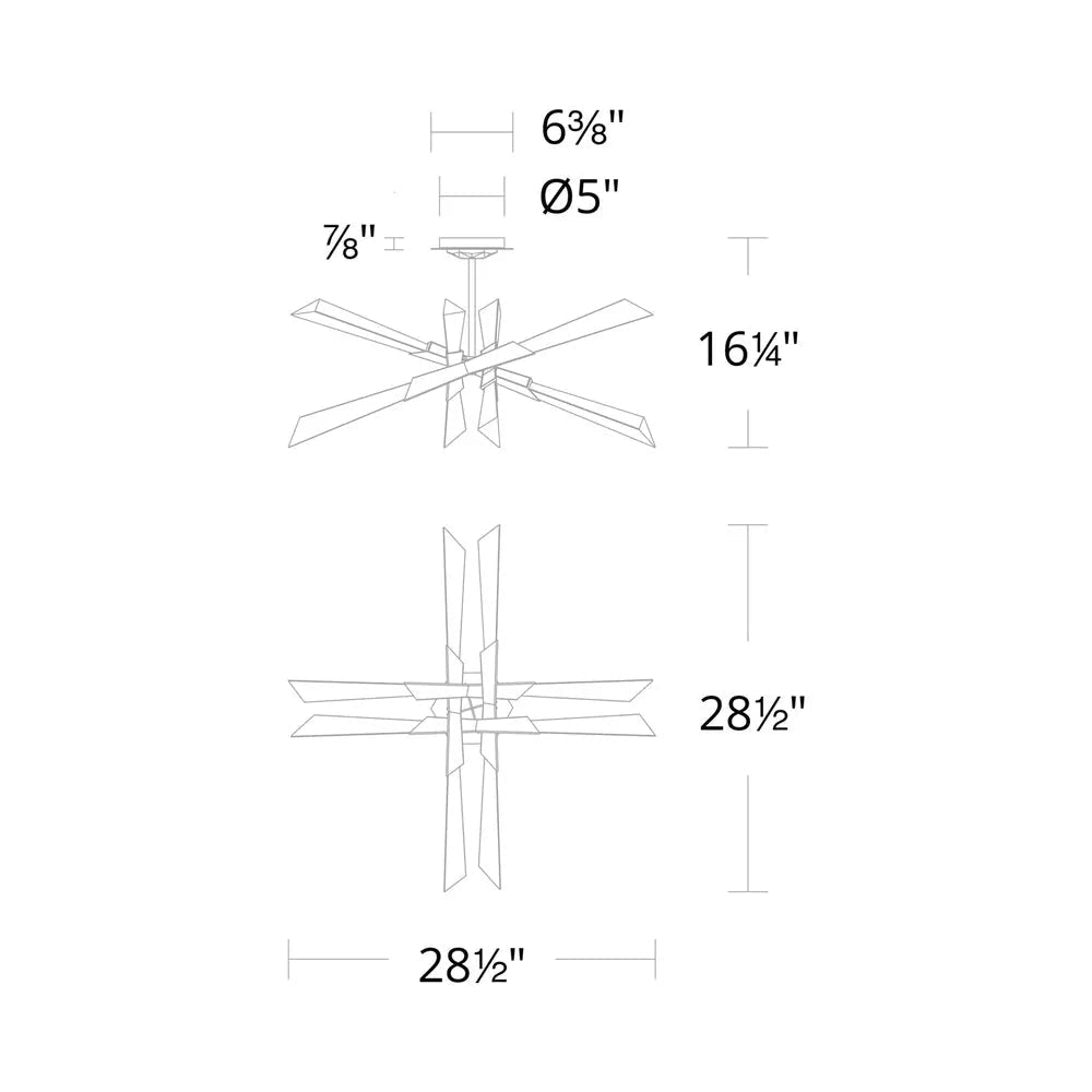 Solitude LED Semi Flush Mount Ceiling Light - LargeAntique NickelBlushlighting