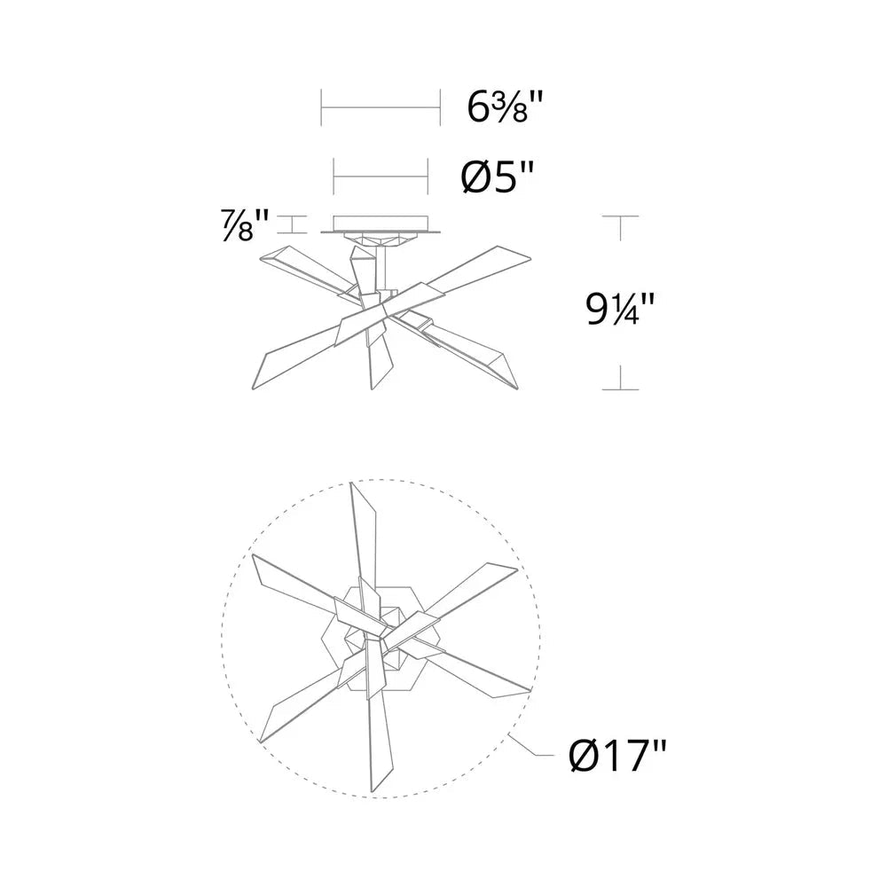 Solitude LED Semi Flush Mount Ceiling Light - LargeAntique NickelBlushlighting