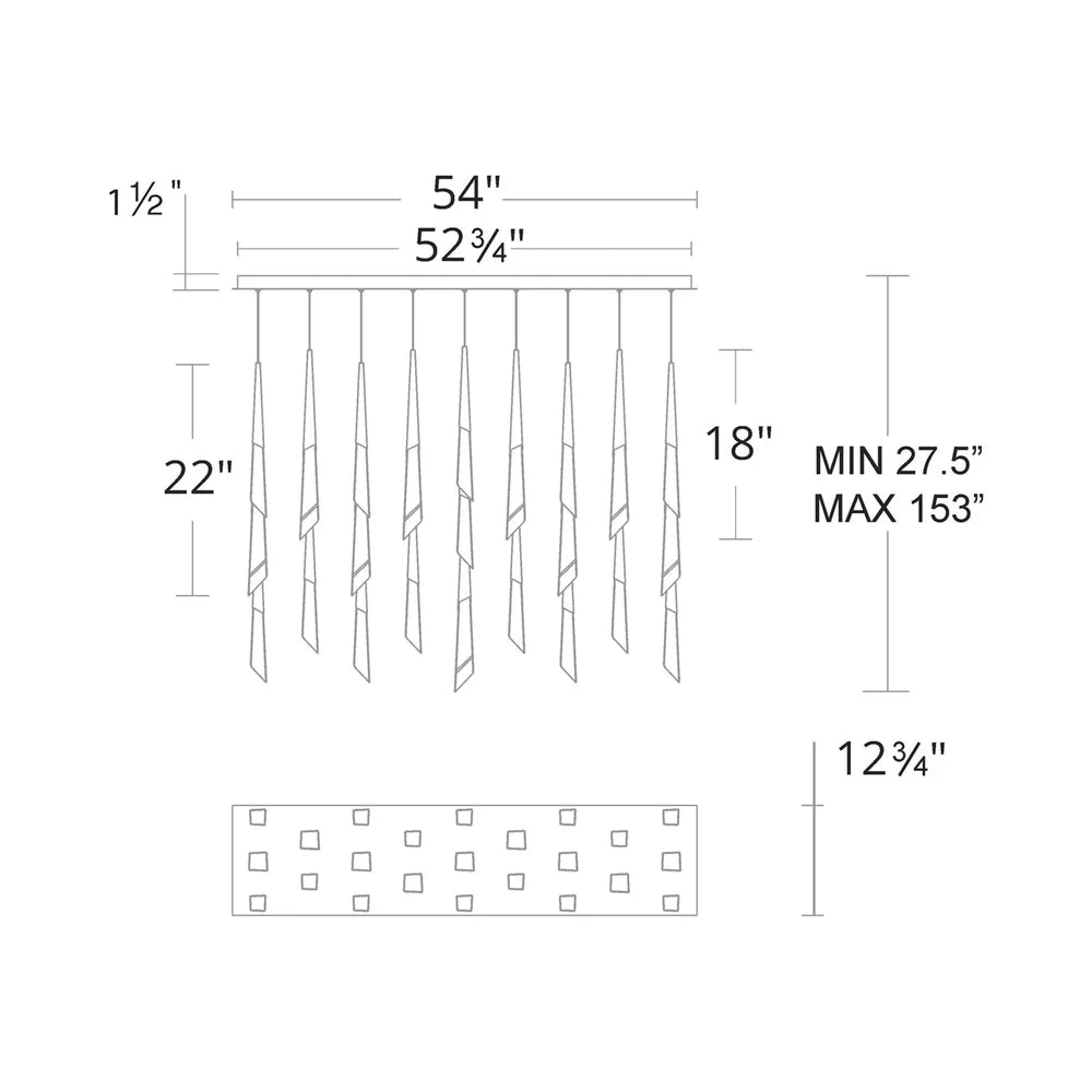Solitude Linear LED Multi Pendant Light - Blushlighting
