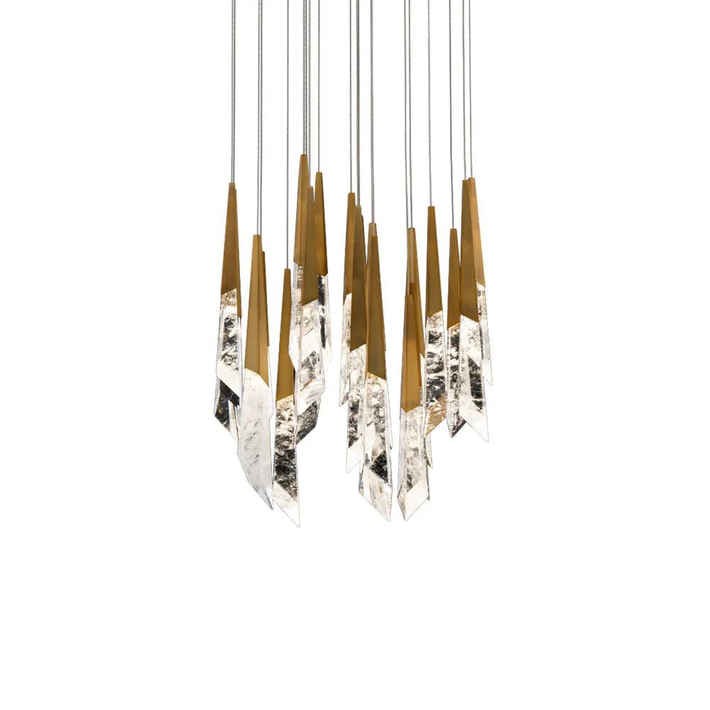 Solitude Round LED Multi Chandelier - 15 - LightBronzeBlushlighting