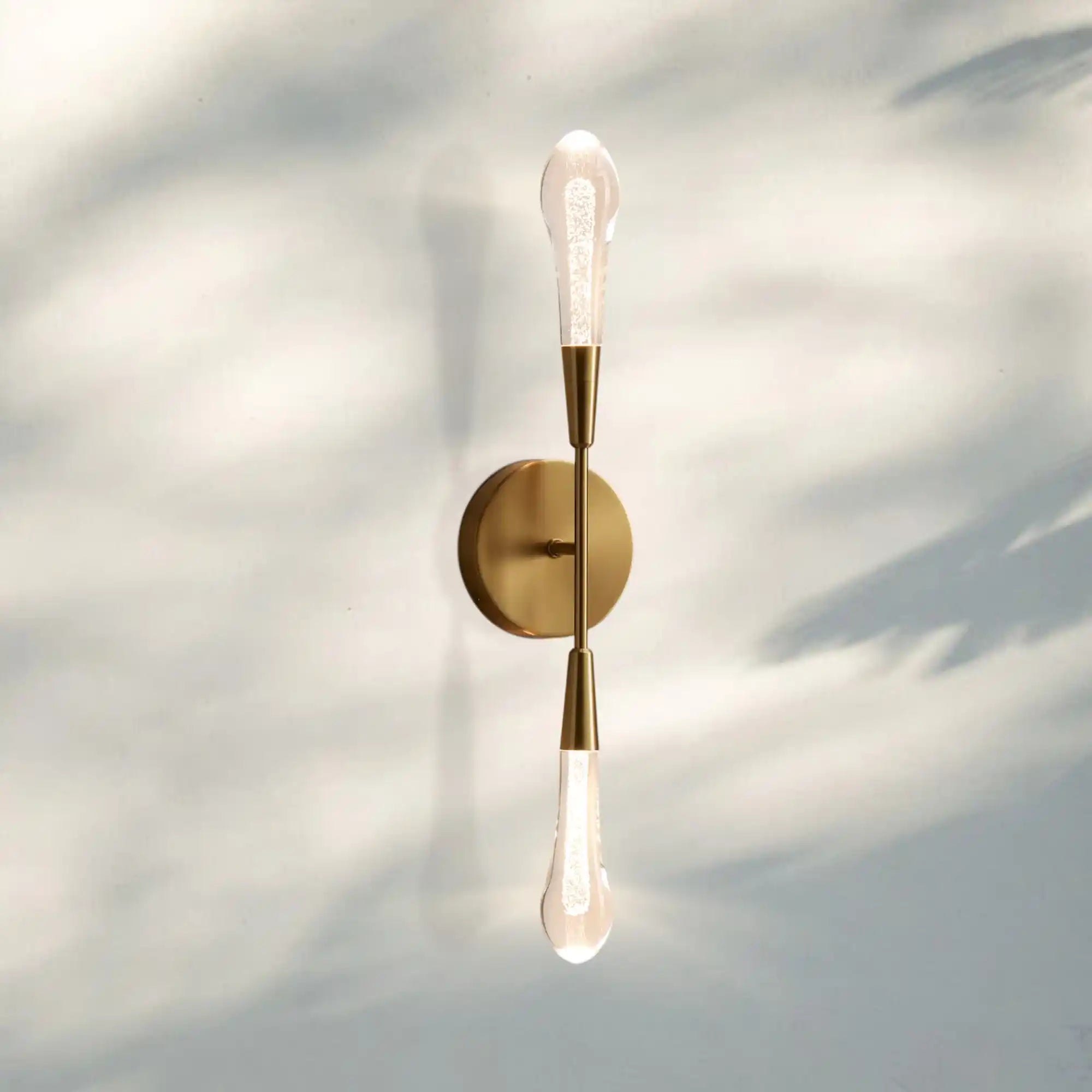 Soltaire Double Sconce-Brass-Blushlighting