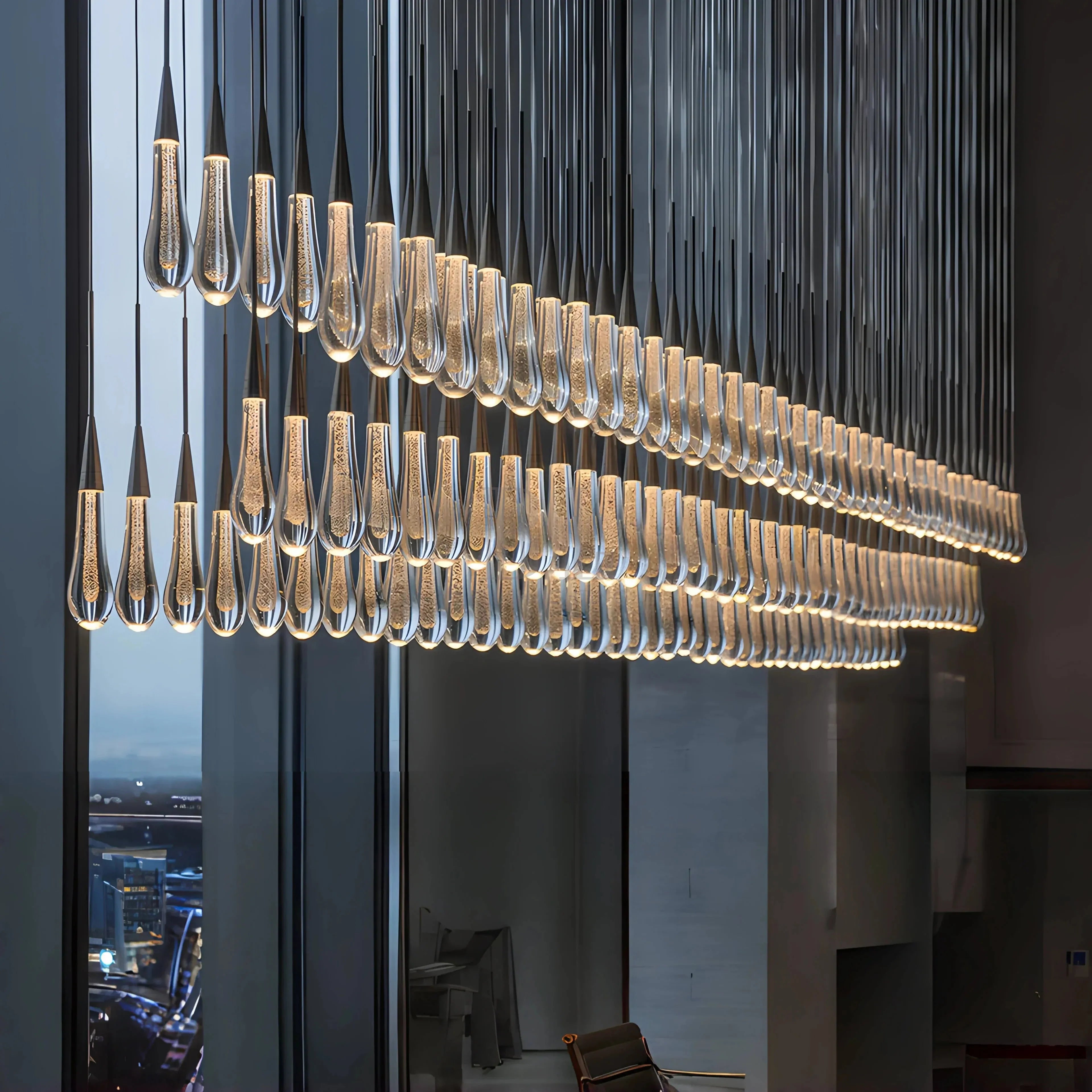 Solitaire Linear Chandelier 37"50"70"87"87"120"-