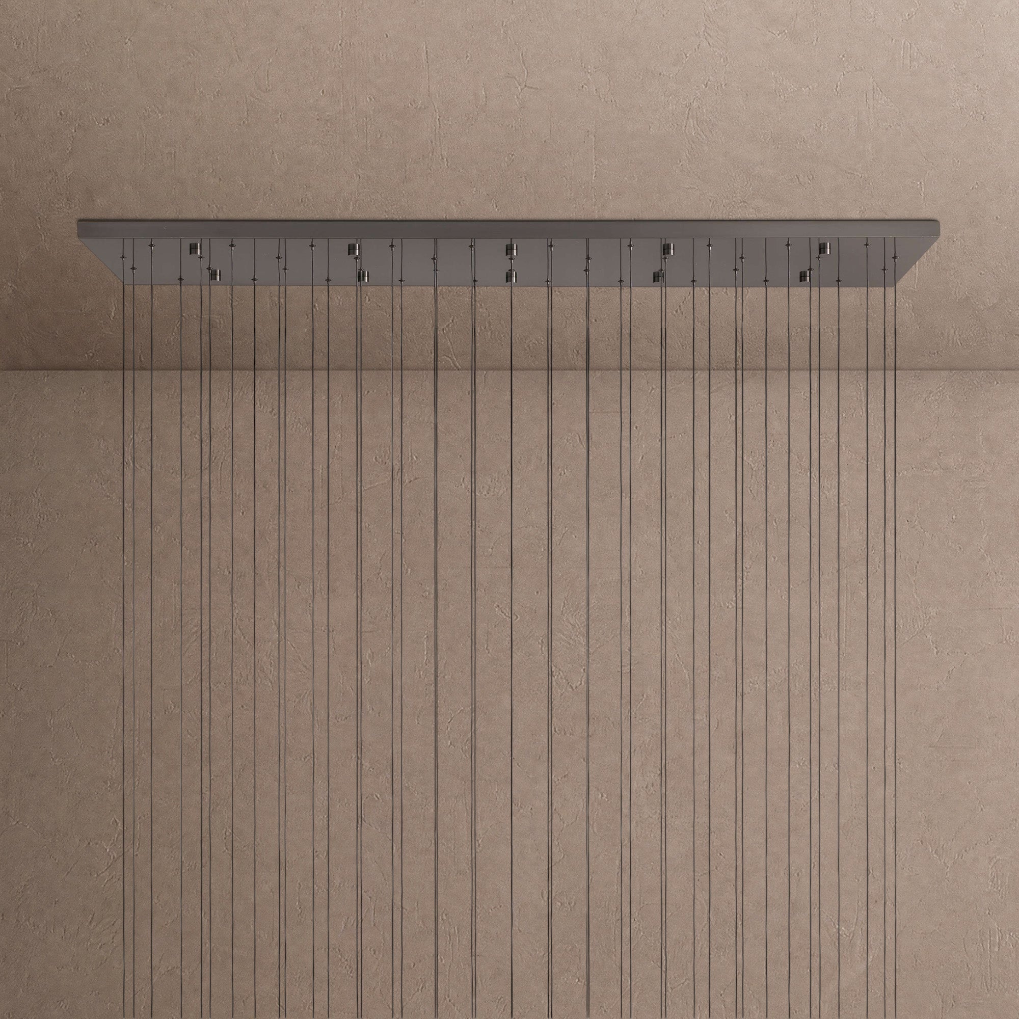 Soltaire Linear Chandelier - Raindrop Pendant Lighting - 120‘’ 120-LightBrassBlushlighting