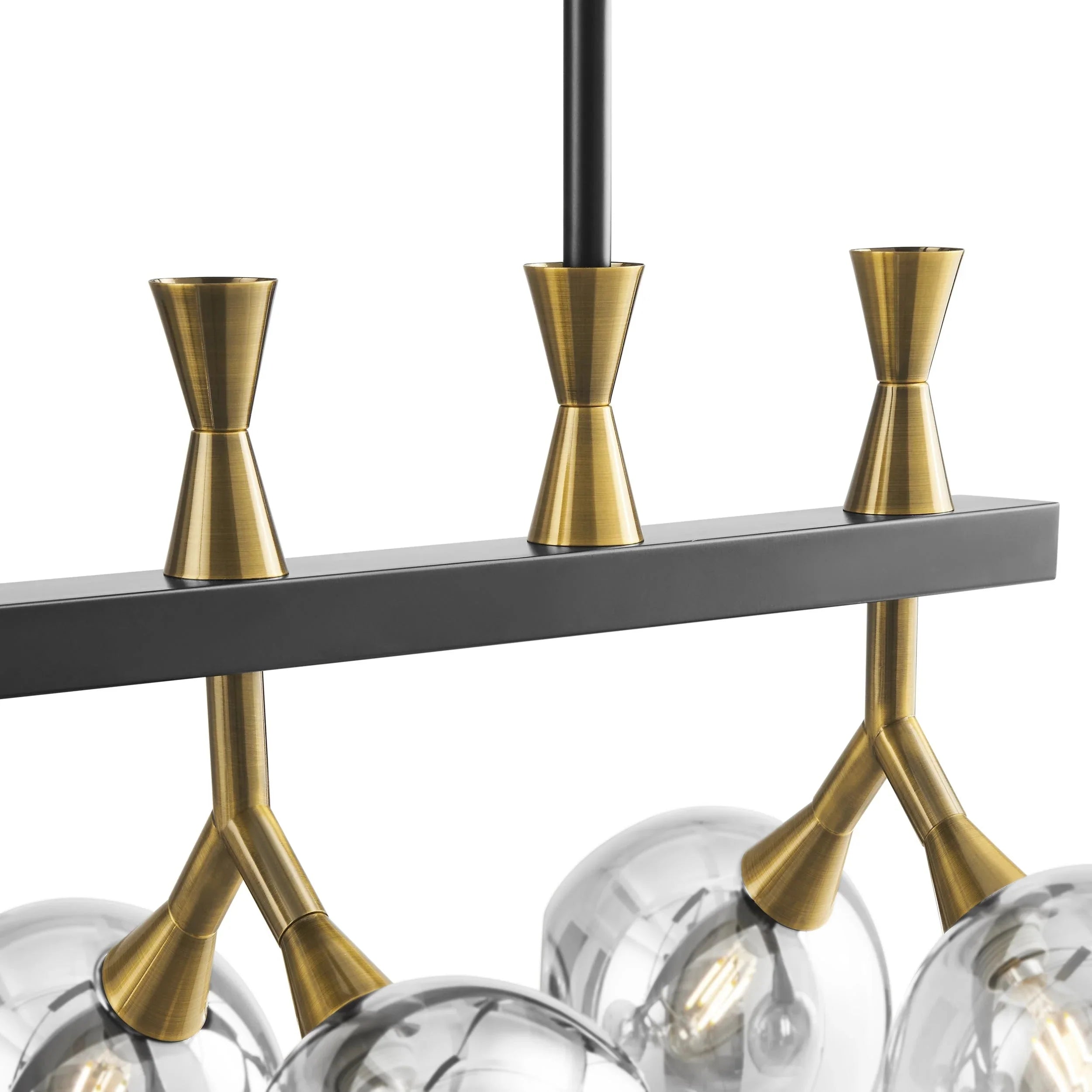 Sonder Rectangular Gold and Black Chandelier - Blushlighting