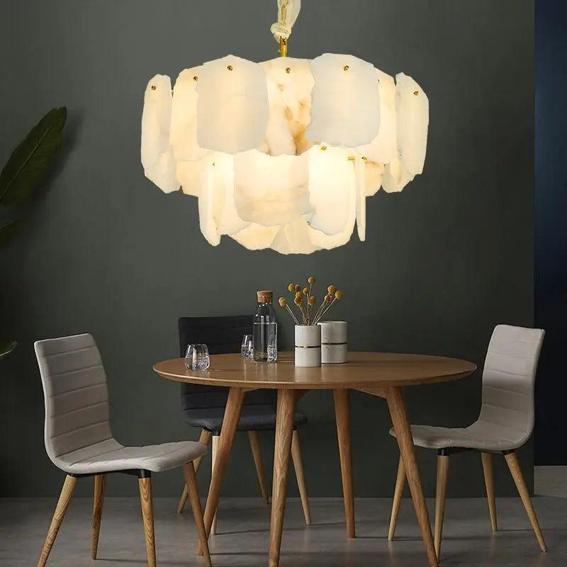 Spain Alabaster Modern Living Room Chandeliers-Blushlighting