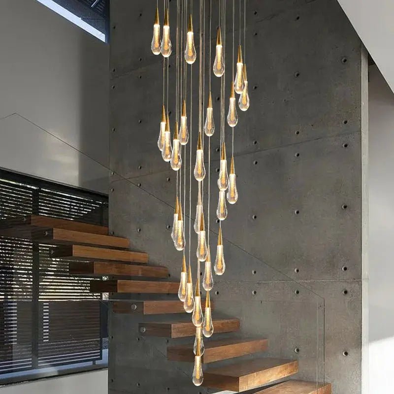 Spiral Raindrop Staircase Ceiling Lighting - 1 LightsWarm White 3000kBlushlighting