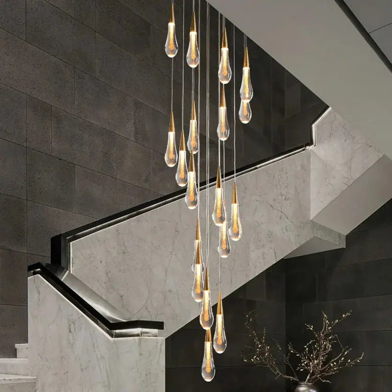 Spiral Raindrop Staircase Ceiling Lighting - 1 LightsWarm White 3000kBlushlighting