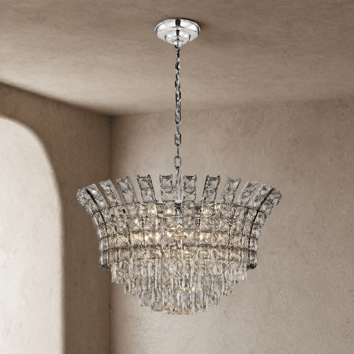Splendore Statement Halo Chandelier - Blushlighting