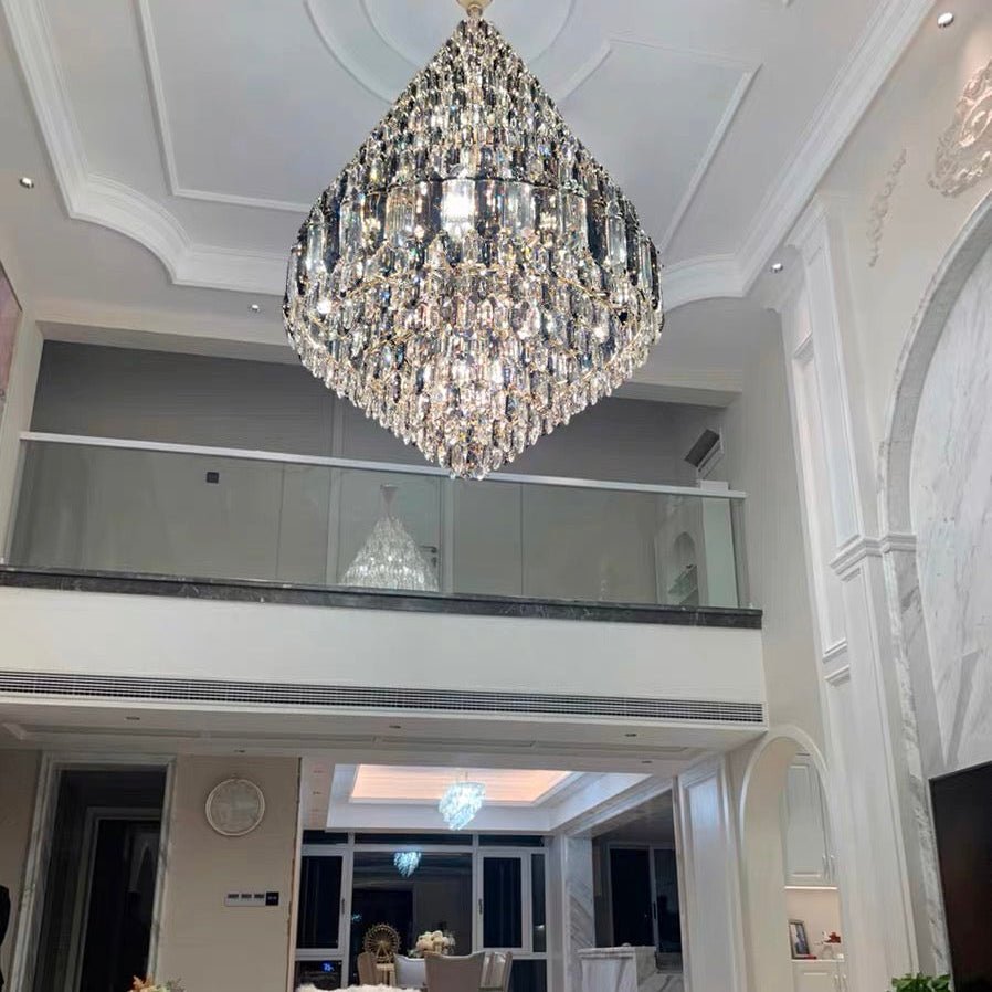 Staircase/Foyer Chandelier With High Clarity Crystals Luxury Ceiling Light - Blushlighting