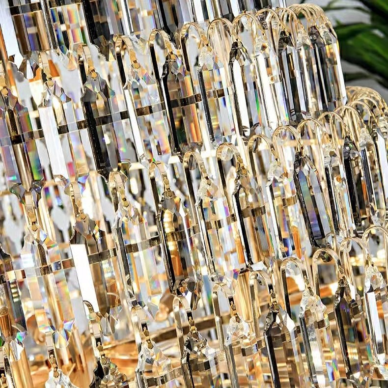 Staircase/Foyer Chandelier With High Clarity Crystals Luxury Ceiling Light - Blushlighting