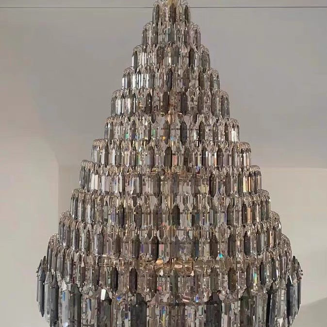 Staircase/Foyer Chandelier With High Clarity Crystals Luxury Ceiling Light - Blushlighting