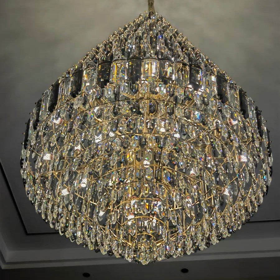 Staircase/Foyer Chandelier With High Clarity Crystals Luxury Ceiling Light - Blushlighting