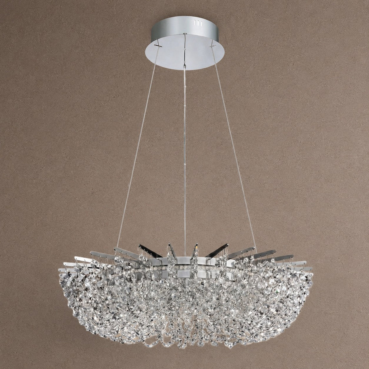 Stella Round Crystal Chandelier - Ø24.8" × H6.3" (Ø63 × H16 cm)Blushlighting