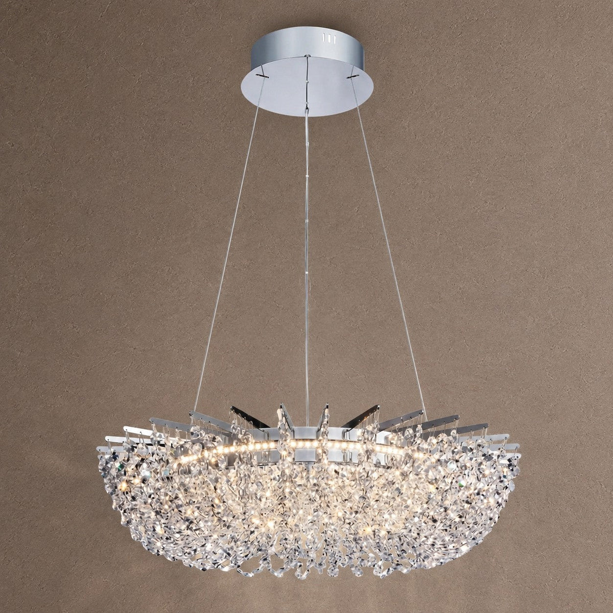 Stella Round Crystal Chandelier - Ø24.8" × H6.3" (Ø63 × H16 cm)Blushlighting