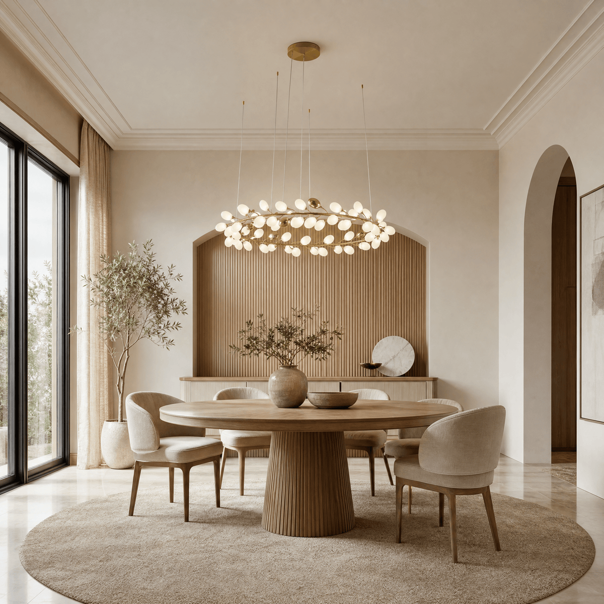 Stilla Brass Chandelier - Blushlighting