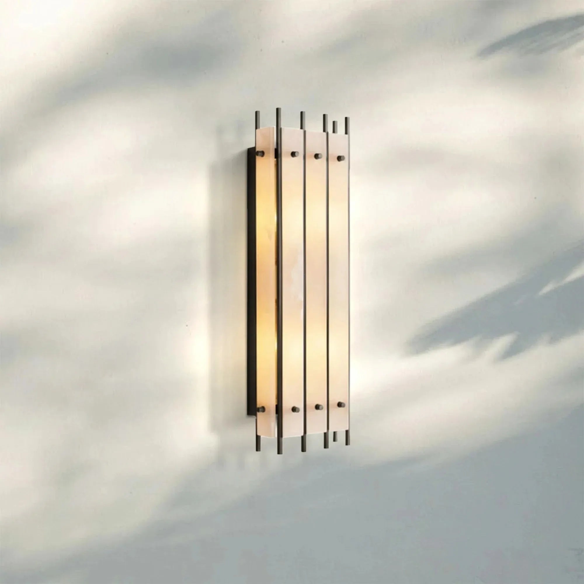 Sun Marco Alabaster Grand Rectangular Sconce-Bronze-