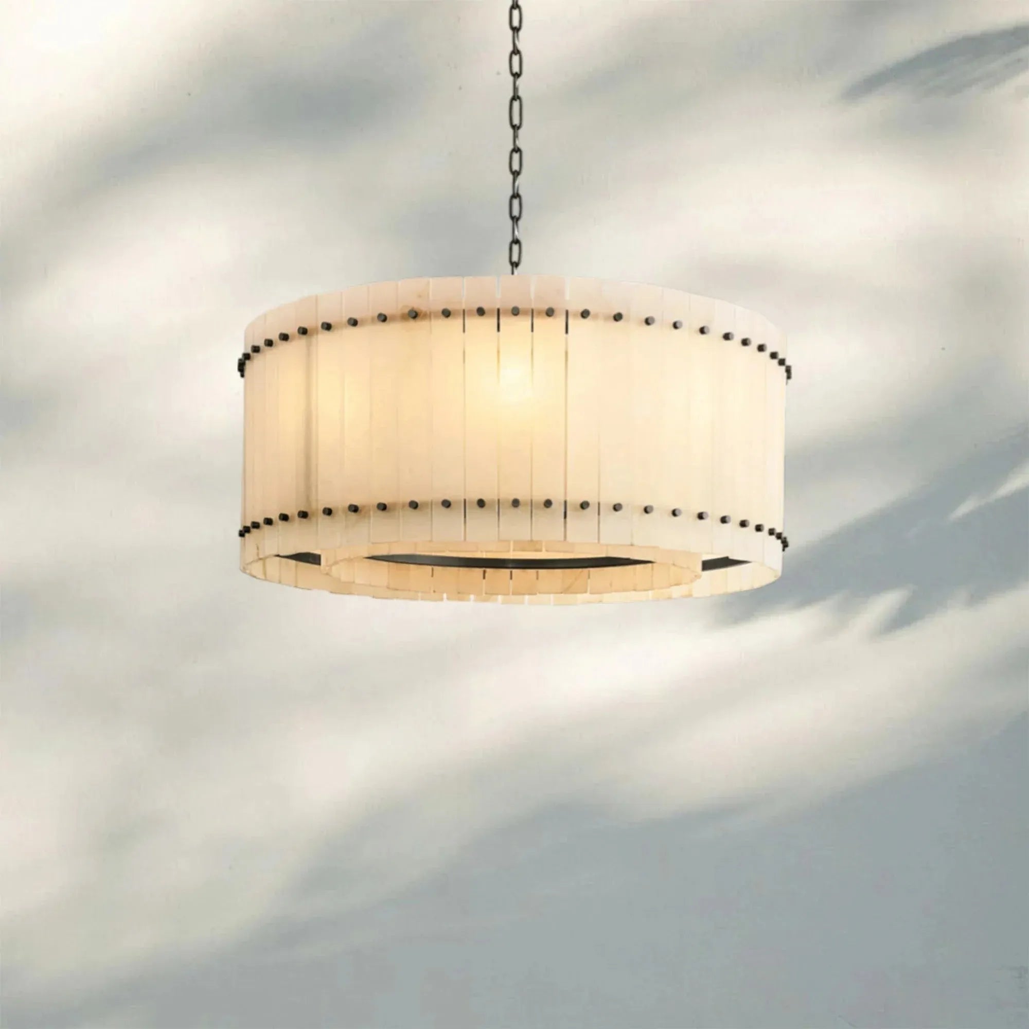 Sun Marco Alabaster Round Chandelier 22'' 37'' 48'' 60''-37''-Bronze-