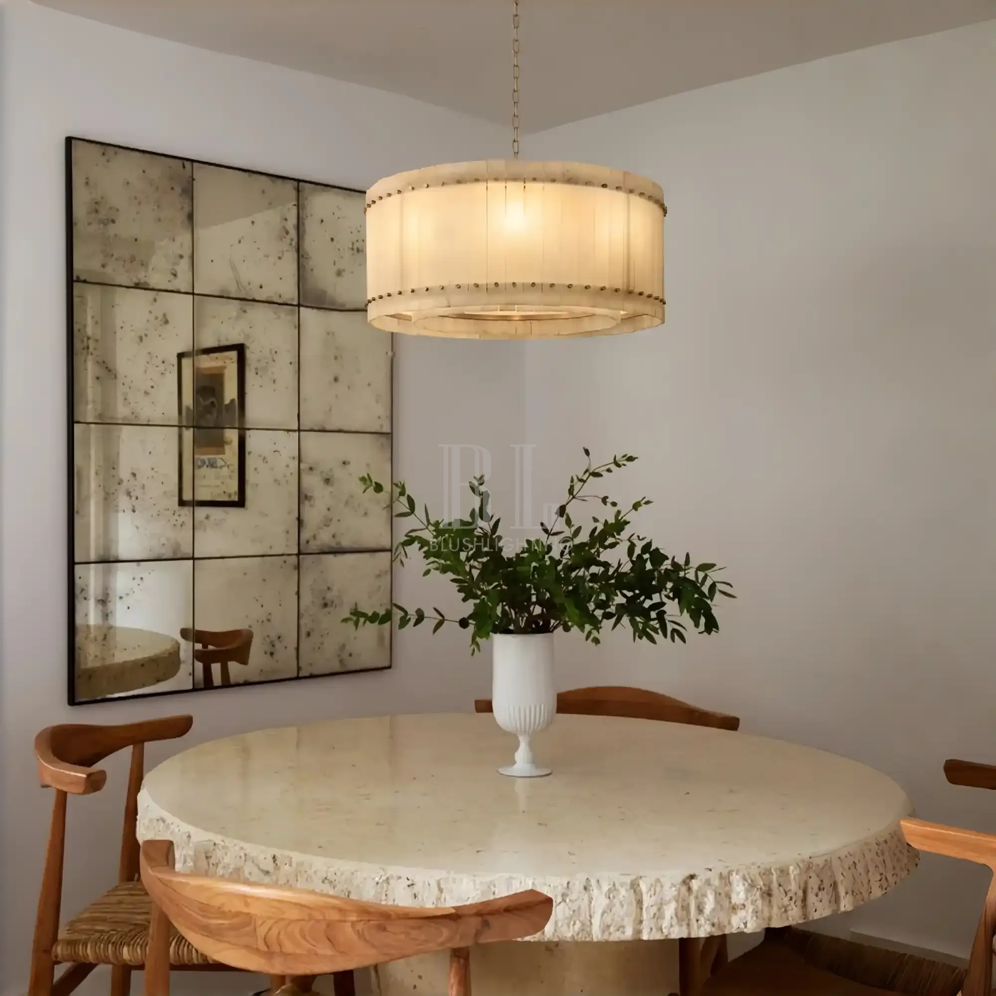 Sun Marco Alabaster Round Chandelier 22'' 37'' 48'' 60''-Blushlighting