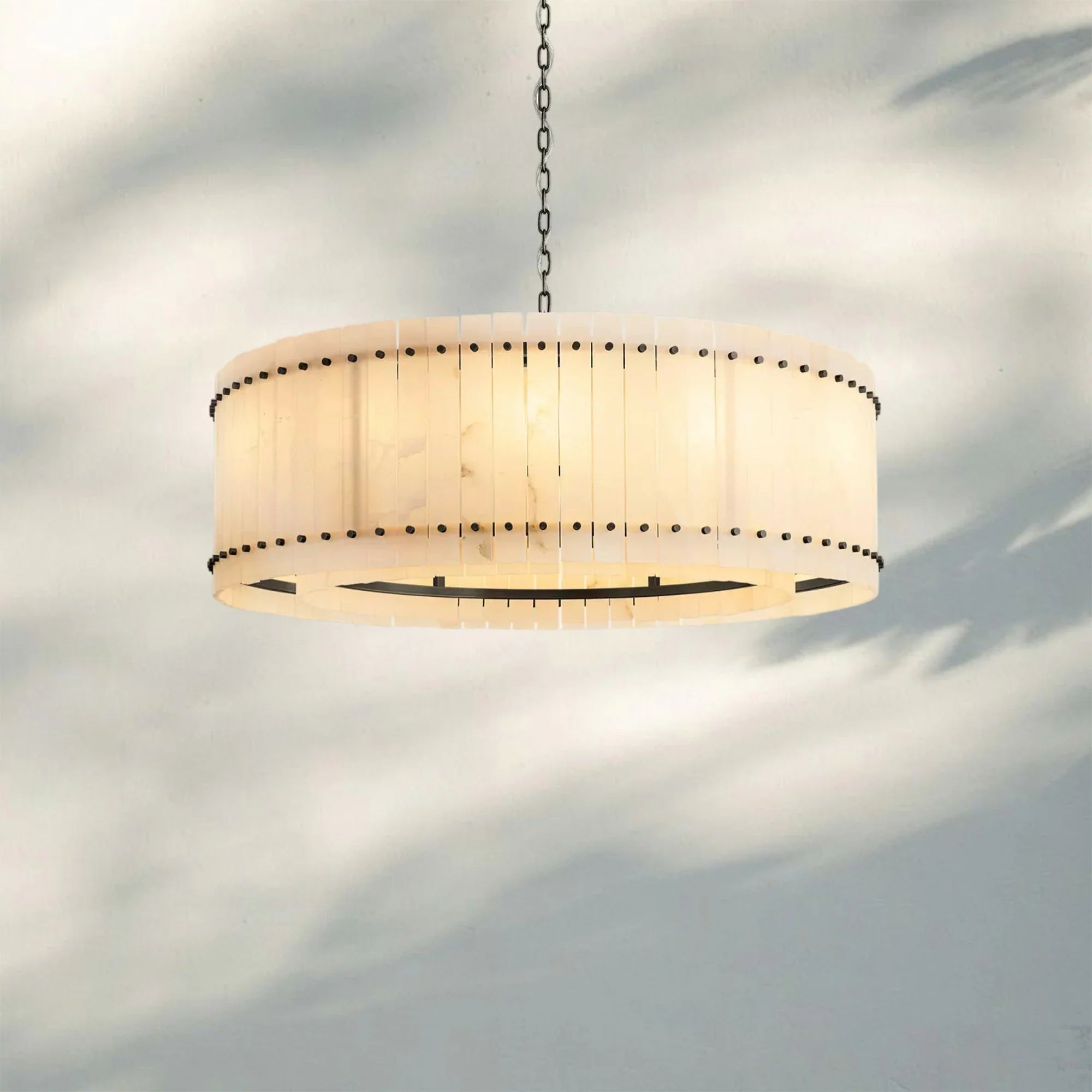 Sun Marco Alabaster Round Chandelier 22'' 37'' 48'' 60''-48''-Bronze-