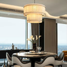 Sun Marco Alabaster Round Tiered Chandelier-Blushlighting