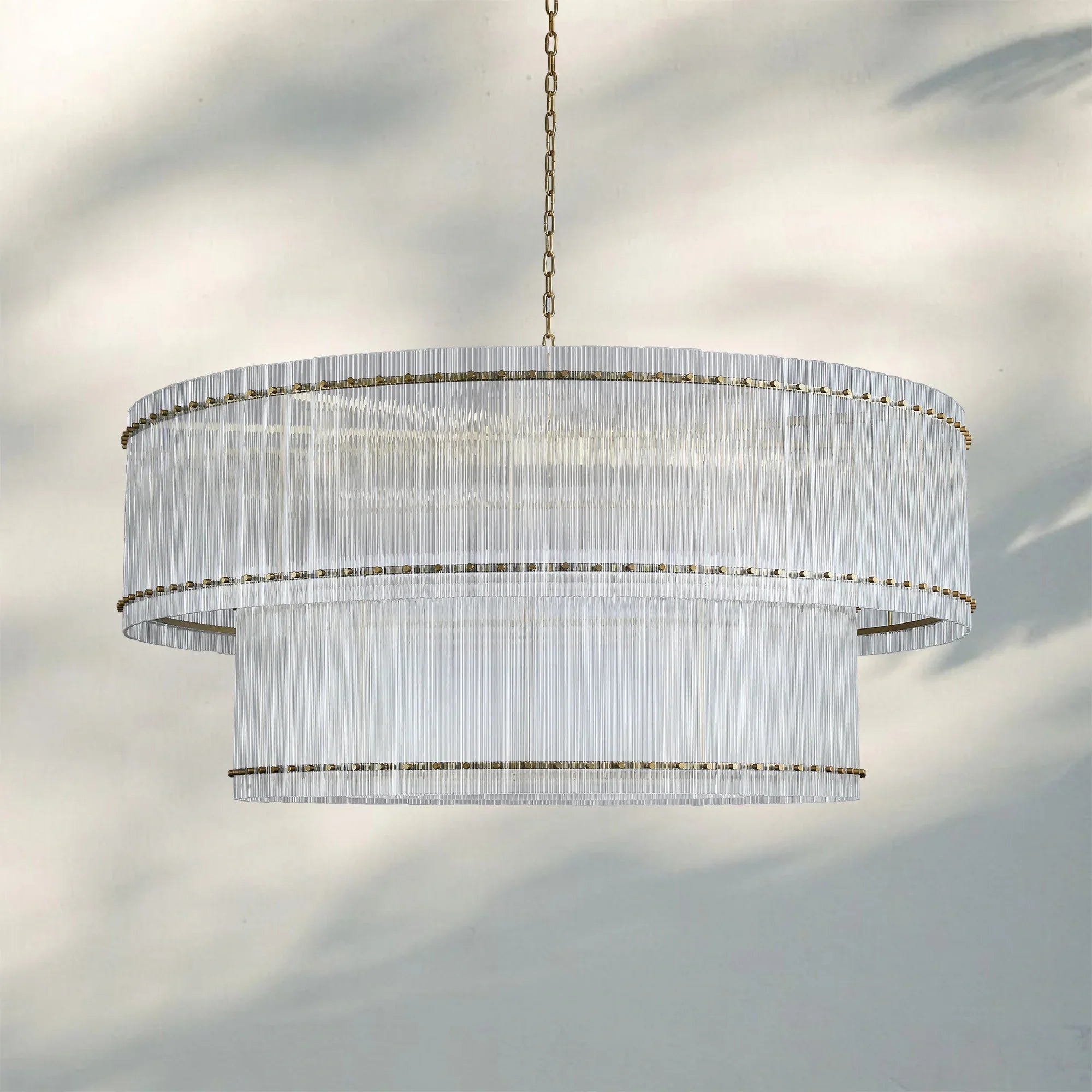 Sun Marco Modern Tierd Glass Round Chandelier-
