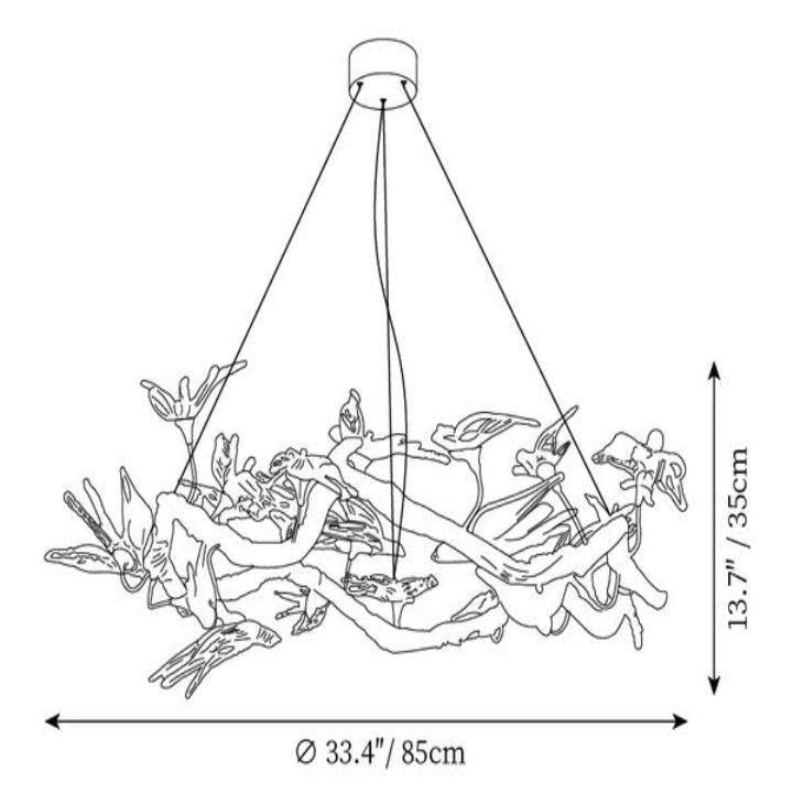 Swallow Branch Chandelier-chandeliers for dining room,chandeliers for stairways,chandeliers for foyer,chandeliers for bedrooms,chandeliers for kitchen,chandeliers for living room-Blushlighting