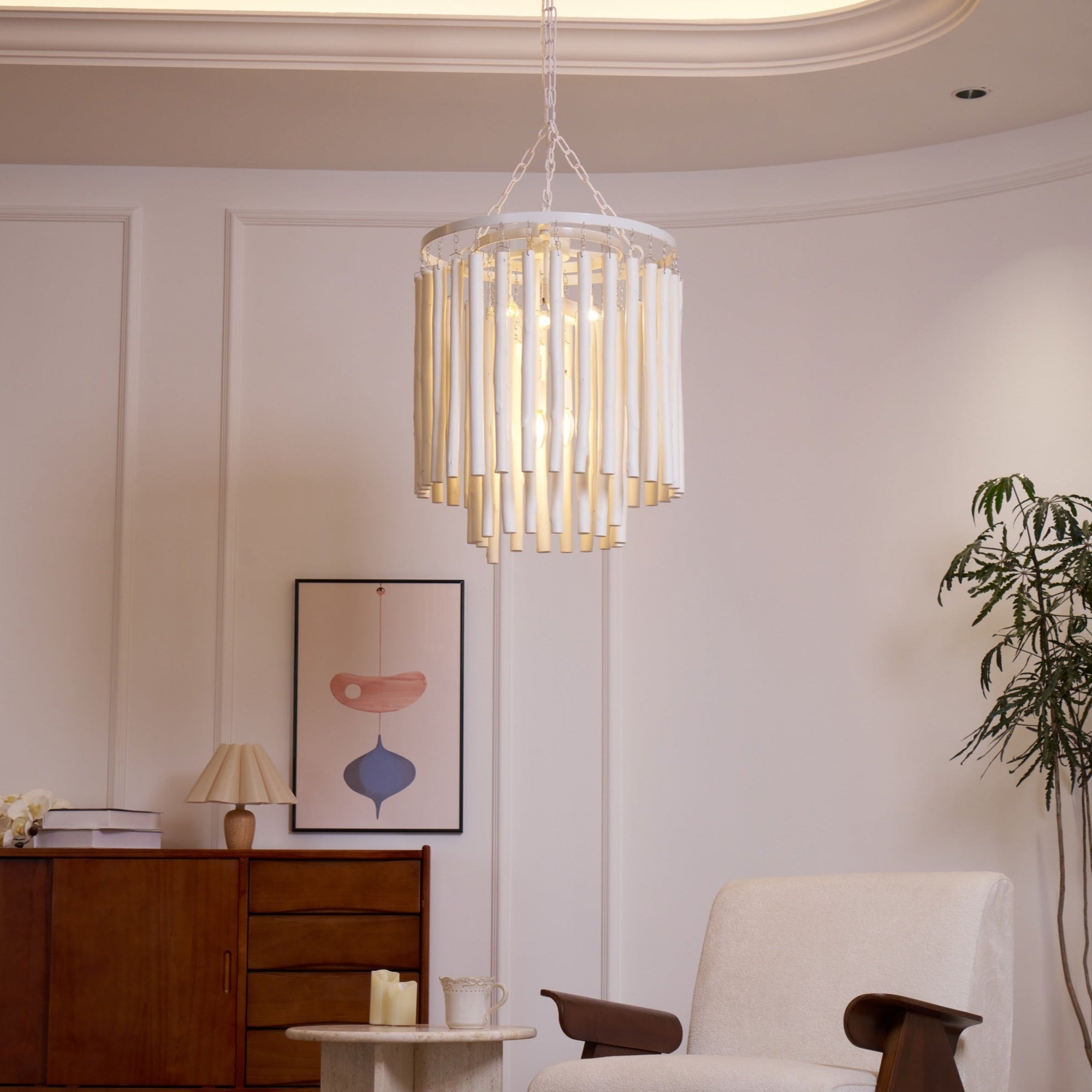 Swinton Tilda Chandelier - 5 Heads ∅ 19.7″ x H 20.9″WhiteBlushlighting