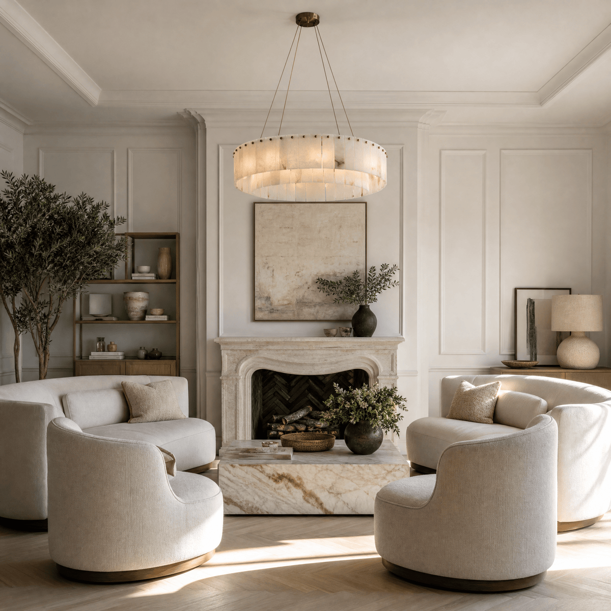 Tamburo Drum Chandelier - D600Blushlighting