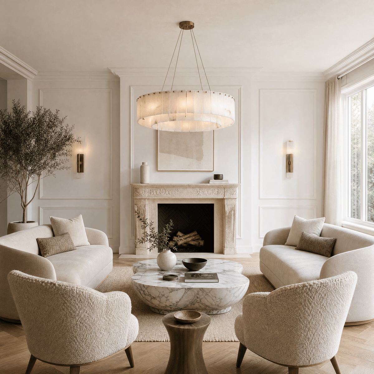 Tamburo Drum Chandelier - D600Blushlighting