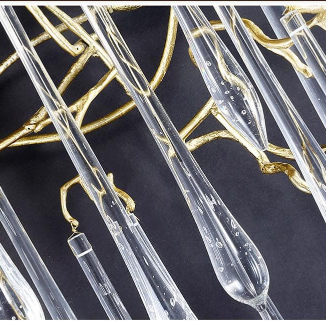 Teardrop Crystal Branch Brass Wall Sconce-Blushlighting
