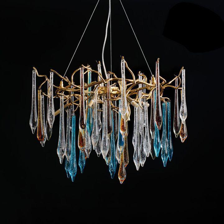 Teardrop Crystal Chandelier-chandeliers for dining room,chandeliers for stairways,chandeliers for foyer,chandeliers for bedrooms,chandeliers for kitchen,chandeliers for living room-Dia 31.5″(80cm) x H 23.6″(60cm)-Blushlighting