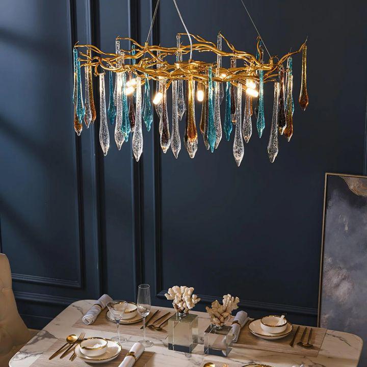 Teardrop Crystal Chandelier-chandeliers for dining room,chandeliers for stairways,chandeliers for foyer,chandeliers for bedrooms,chandeliers for kitchen,chandeliers for living room-Blushlighting