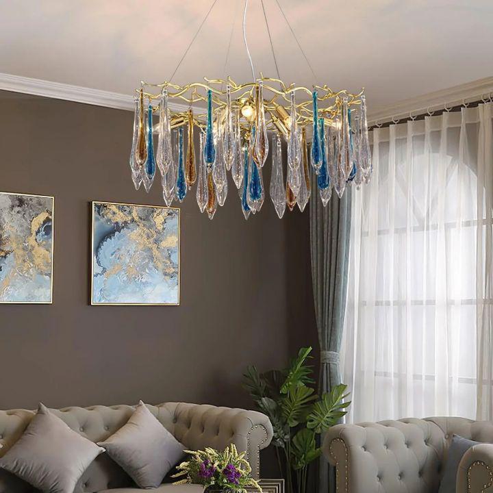 Teardrop Crystal Chandelier-chandeliers for dining room,chandeliers for stairways,chandeliers for foyer,chandeliers for bedrooms,chandeliers for kitchen,chandeliers for living room-Blushlighting
