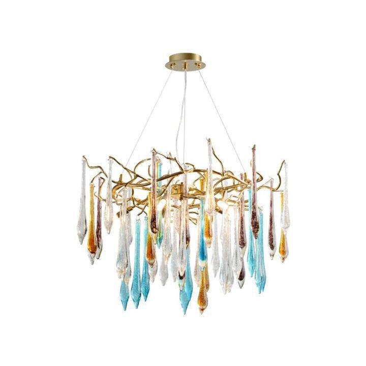Teardrop Crystal Chandelier - Dia 23.6″(60cm) x H 23.6″(60cm)Blushlighting