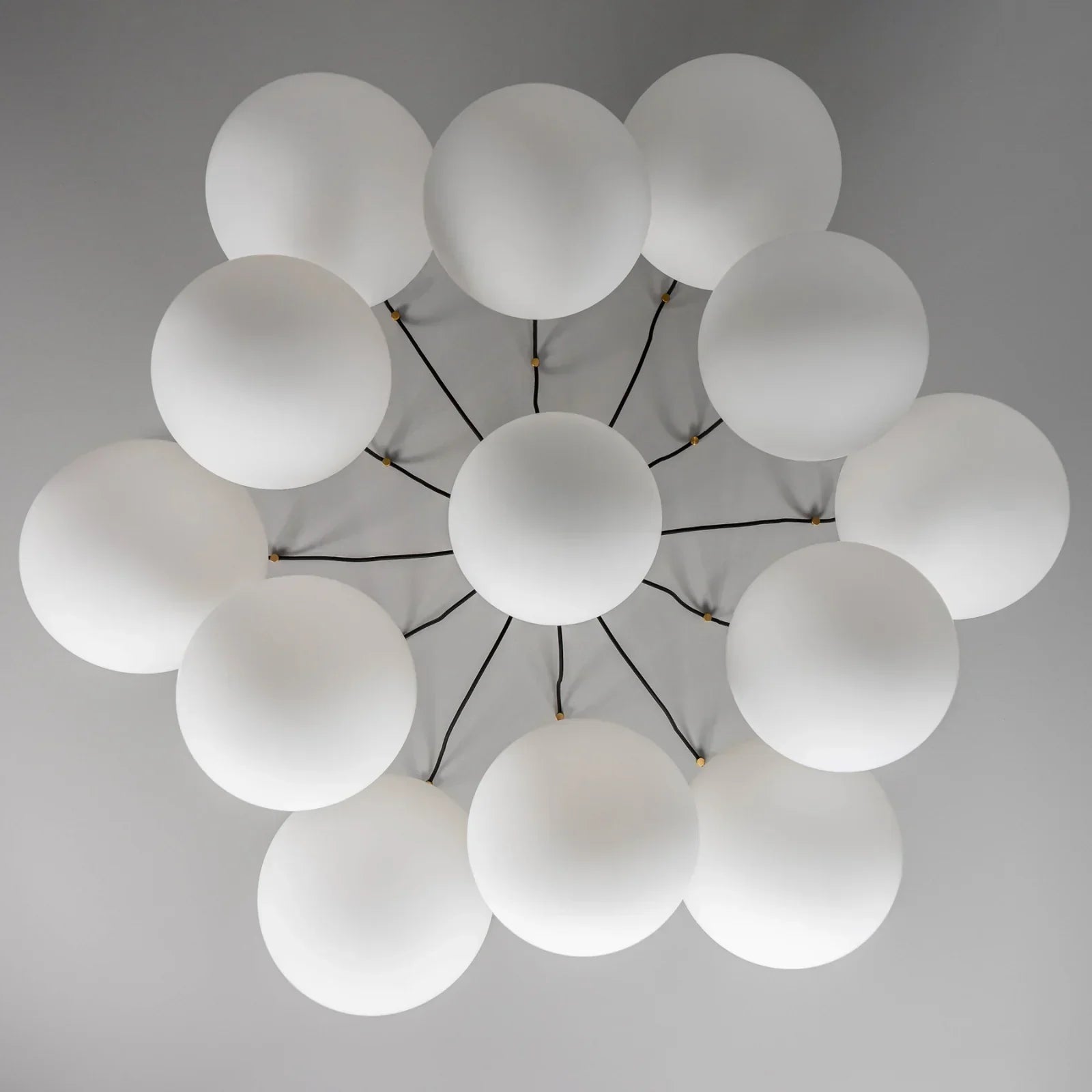Terry Spider Alabaster Ball Chandelier, Luxurious Alabaster Chandelier Chandelier Kevin Studio Inc