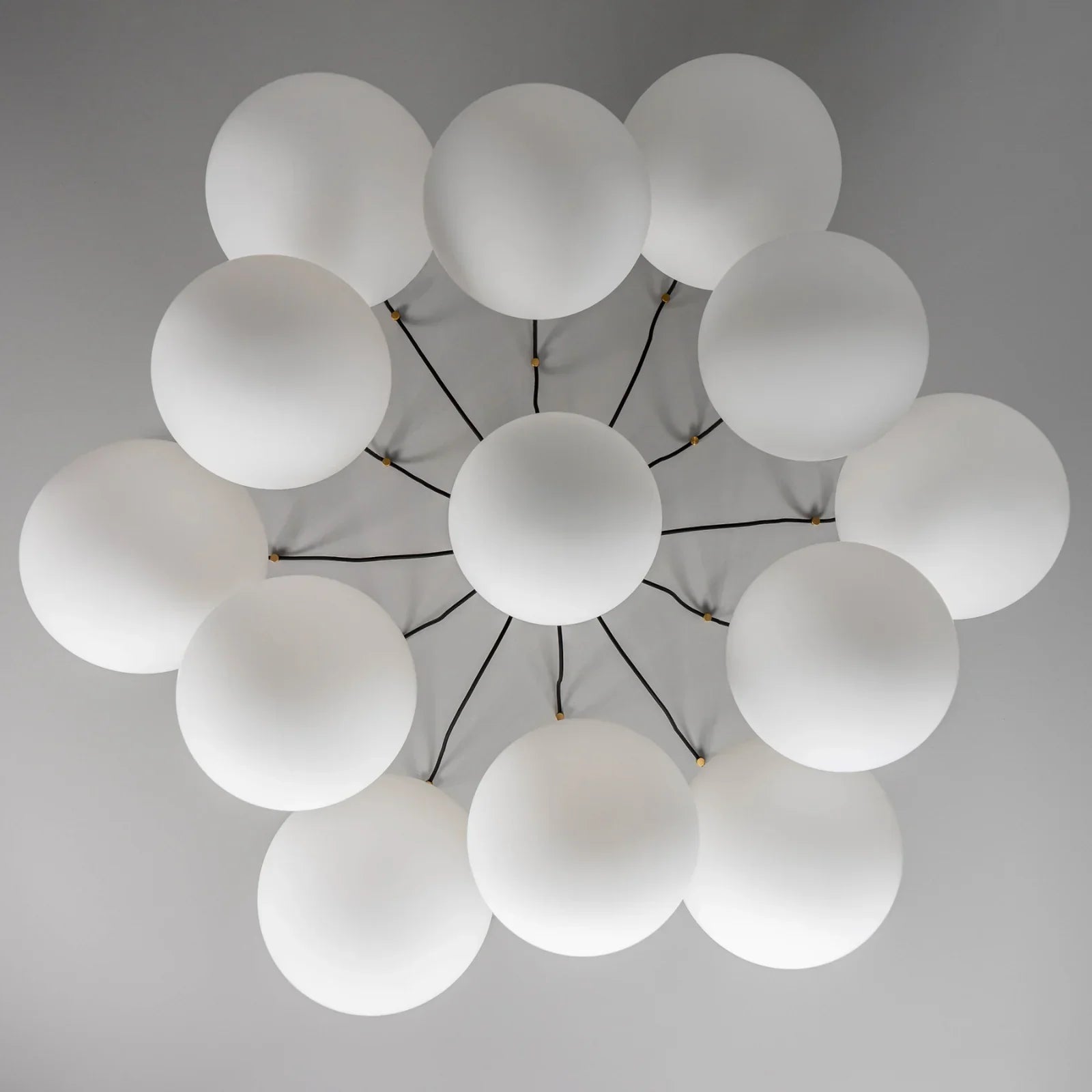 Terry Spider Alabaster Ball Chandelier, Luxurious Alabaster Chandelier Chandelier Kevin Studio Inc